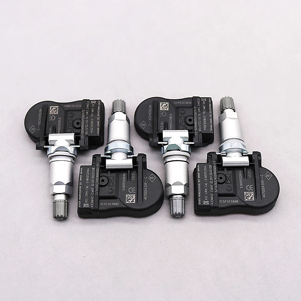 

4 шт., 433 МГц, датчик давления в шинах TPMS для Renault Megane Scenic Zoe Fluence Laguna 407000435 Р 407003743 Р