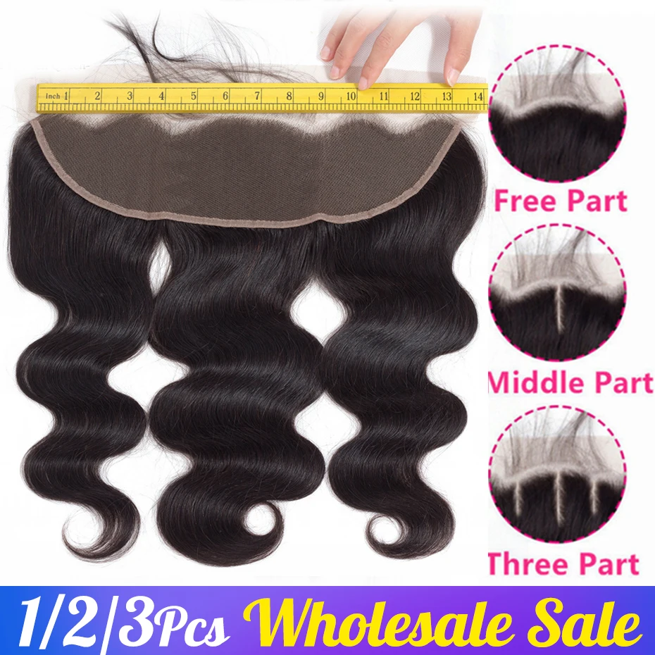 

Body Wave HD Transparent 13x4 Lace Frontal Closure Free Middle Part Ear To Ear Lace Closure Remy Human Hair Jarin Bulk Sale