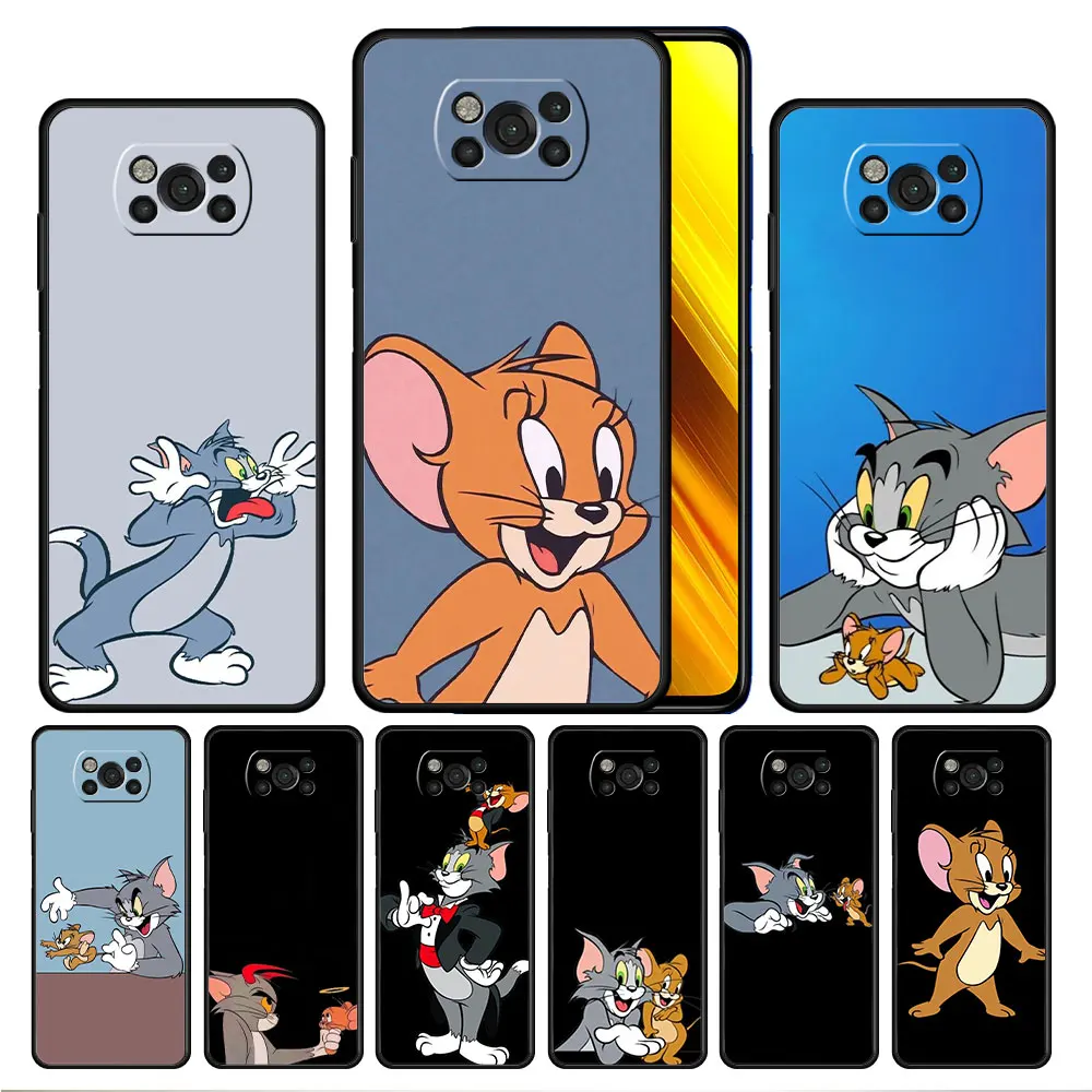 

Phone Coque For Xiaomi POCO 11T 9T X3 NFC F4 GT X4 MI 11 lite M4 Pro 5G M3 F3 10T Tom and Jerry Demons and Angel Armor TPU