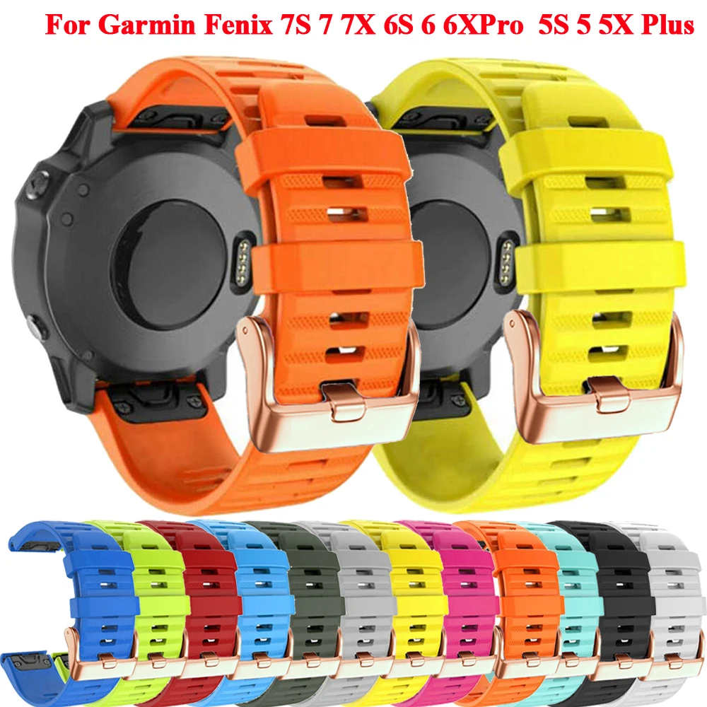 

26/22/20mm Watchband BeltFor Garmin Fenix 7S 7 7X 6S 6X 6Pro 5 5X 5SPlus 3HR 935 Silicone Band Fenix7 Watch Easyfit Wrist Strap
