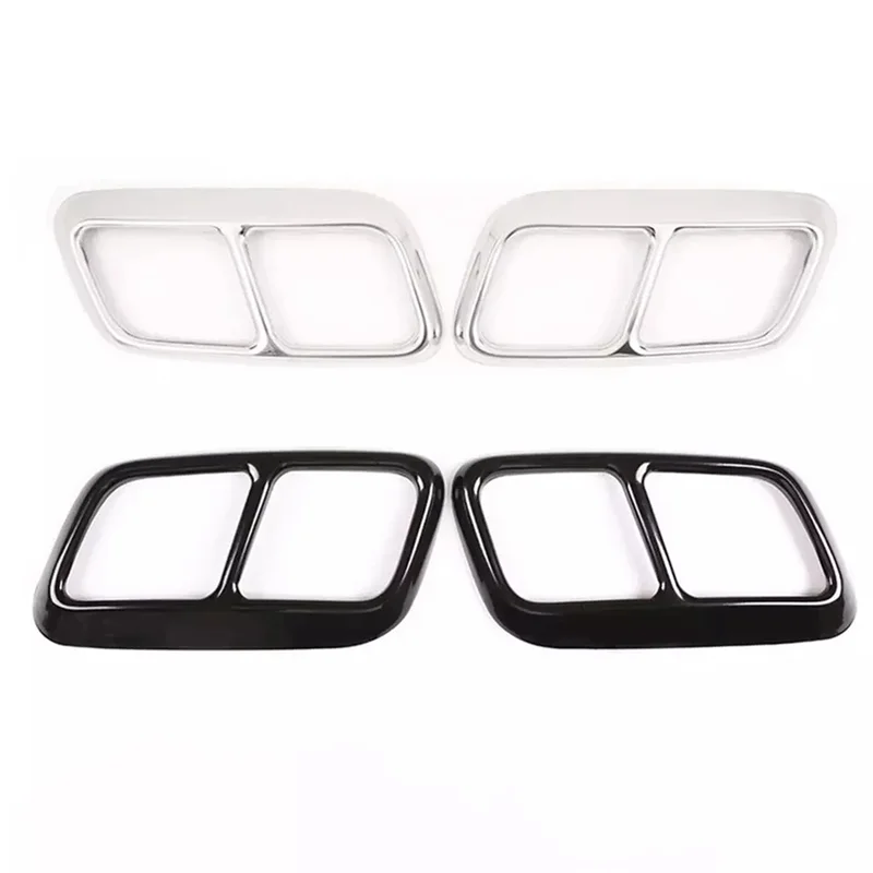 

For Land Rover Range Rover Sport 2018 2019(Gasoline Version) Car Exhaust Pipe Cover Tail Pipes Trim Accessories Silver