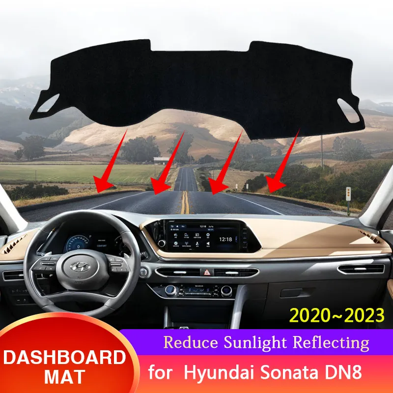 

Чехол для приборной панели Hyundai Sonata DN8 N Line 2020 2021 2022, противоскользящий защитный козырек, подвесной коврик, подушка, автомобильные аксессуары
