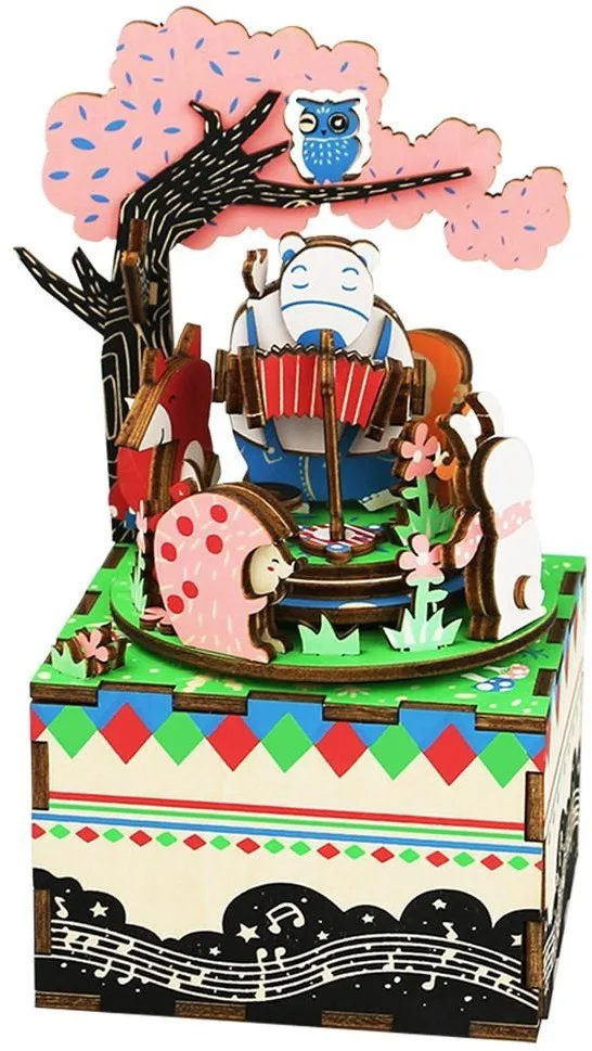 Деревянный 3D конструктор музыкальная шкатулка Robotime &quotForest Concert&quot AM404|Деревянные конструкторы| |