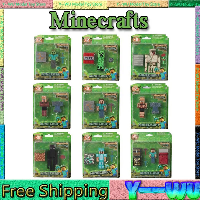 Minecrafts Steve Alex Zombie Villager Фигурка Модель Слепая коробка Аниме Игрушечная модель