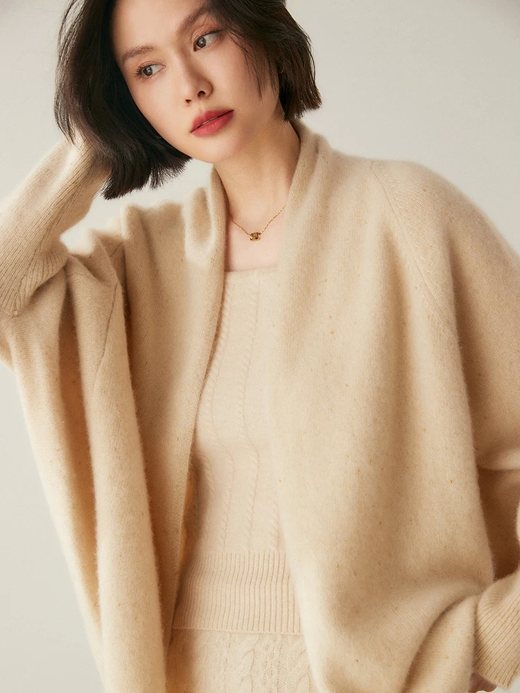 Роскошный женский кашемировый кардиган 100% накидка на осень и зиму простой