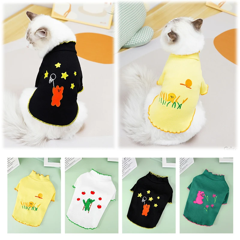 

New Summer Pet Dog Vest Embroidered Bear Print Dogs Clothes Thin Pet Pullover Puppy Small Dog Clothing French Bulldog Chihuahua