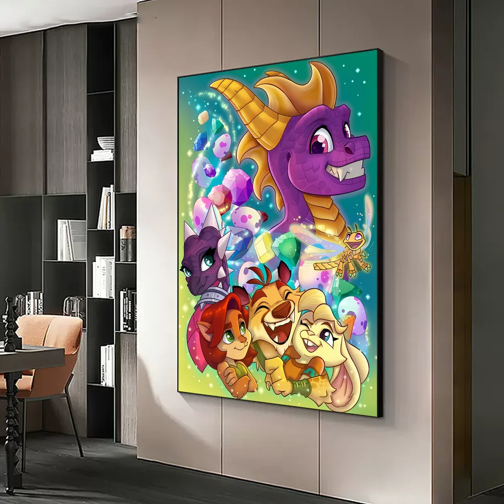 S-Spyro R-Reignited T-Trilogy DIY Sticky Poster Fancy Wall Sticker For Living Room Bar Decoration Decor
