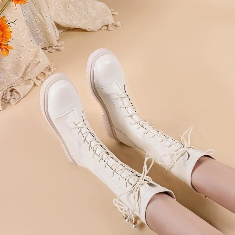 

Martin Boots 01 New Women's Boots Autumn Women's Shoes Autumn and Winter Plush British Short Boots Sweet Student Middle Boots
