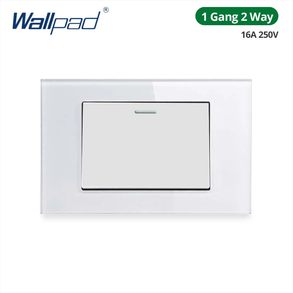

Wallpad белый стеклянный выключатель