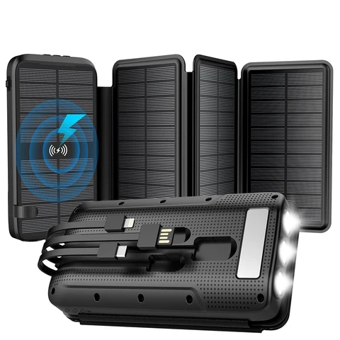 Внешний аккумулятор на солнечной батарее, 43800 мАч
