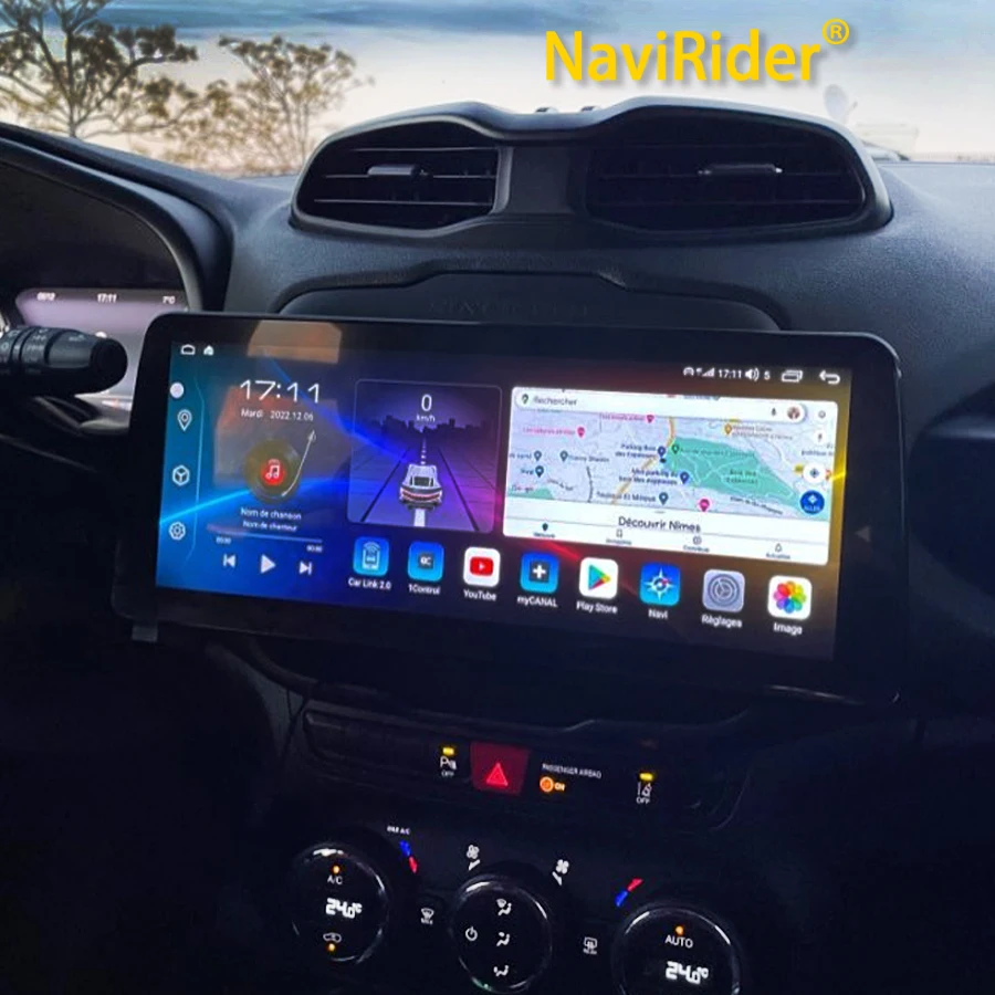 

Автомобильный радиоприемник, экран 12,3 дюйма, Android 13, видеоплеер, 2Din стерео для Jeep Renegade 2016 2020, мультимедийный Головной блок Carplay, 128 ГБ