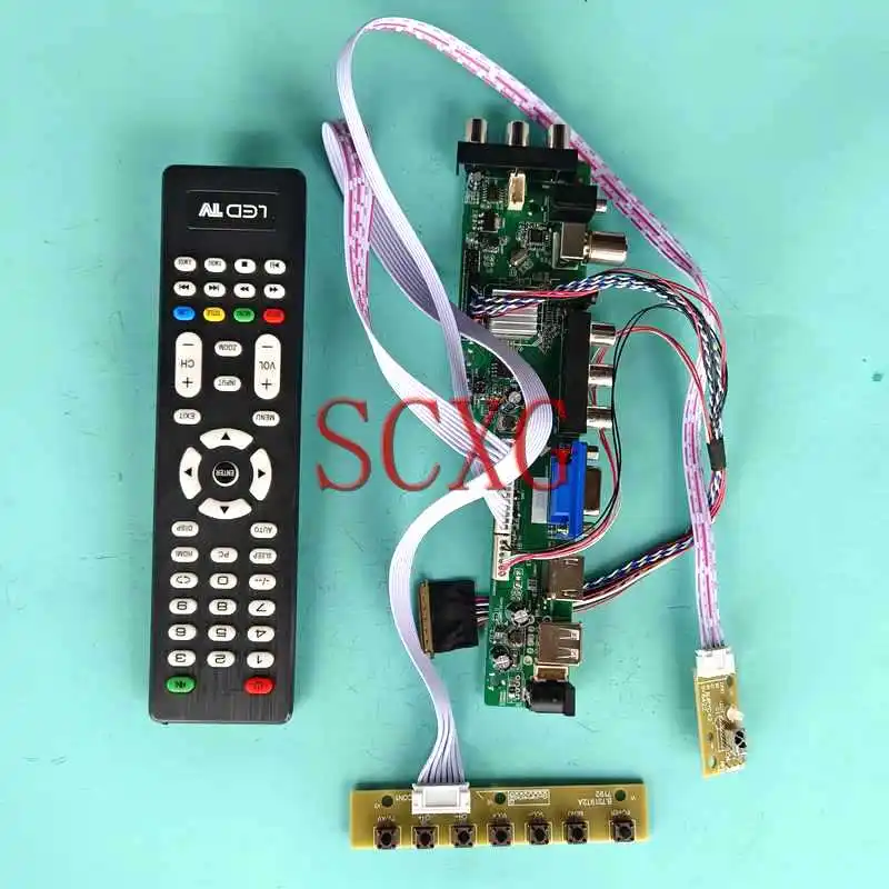 

DVB Digital LCD Matrix Controller Board Fit N134B6-L02/L03/L04/L01 40 Pin LVDS VGA HDMI-Compatible 1366*768 13.4" AV RF USB Kit