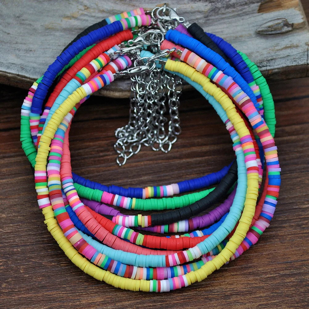 

Beach Bracelet Foot Anklet Chain Charm Women Jewelry Handmade Bracelets Beaded Multi-layer Clay