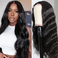 Unice Hair Brazilian Body Wave Lace Front Wig 4x4 Body Wave Lace Closure Wigs For Women Human Hair Natural Black Super Saving