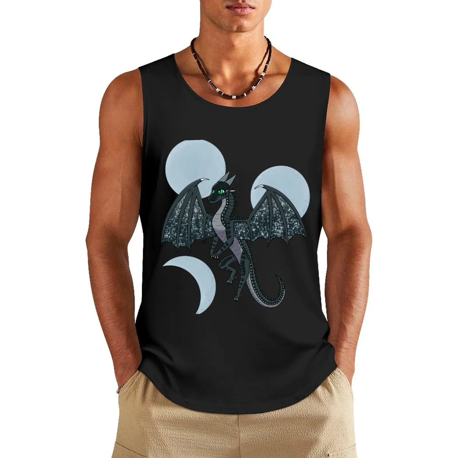 MoonWatcher с луной Майка Рабочий жилет Мужская футболка без рукавов