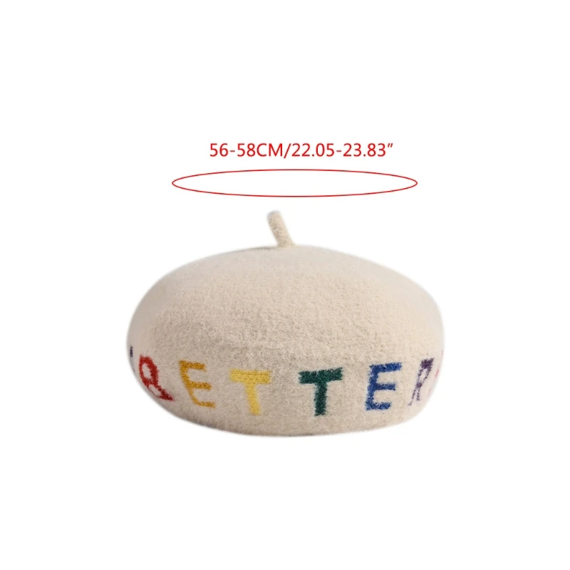 Женский Осенний берет из искусственной шерсти шапка с вышитыми радужными