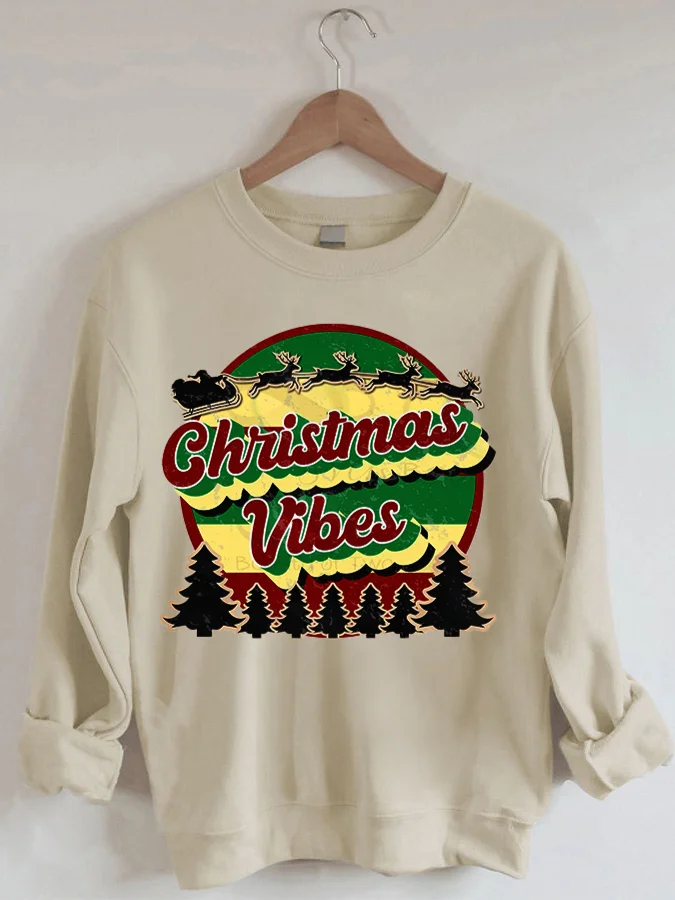 

Christmas Vibes - Casual Round Neck Sweatshirt