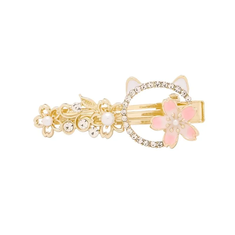 Аксессуары для волос Sweet Cherry Blossom заколка с изображением кота милая боковой