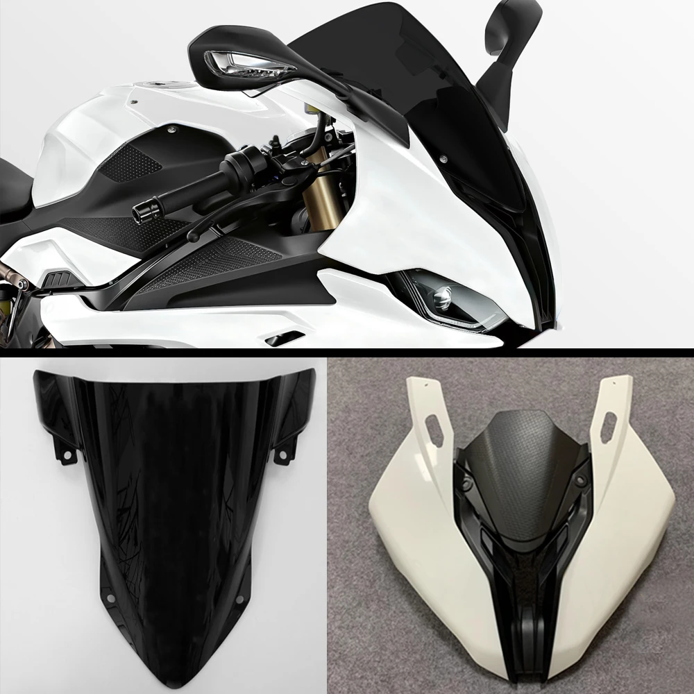 Motorcycle Windshield Windscreen For BMW S1000RR 2019 2020 2021 2022 S1000 RR Front Nose Fairing Upper Cowl Head Cover Panel New