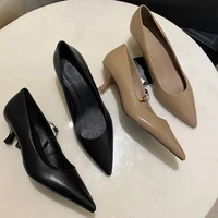 jennydave shoes women ins blogger england fashion modern stiletto shoes simple elegant sheep pointed toe high heels shoeswoman