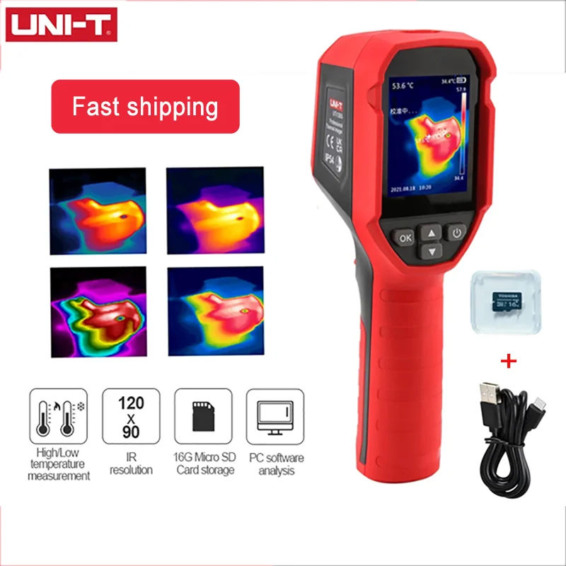

UNI-T UTi120S Infrared Thermal Imager PCB Circuit Industrial Testing Floor Heating Tube Testing Temperature Thermal Camera