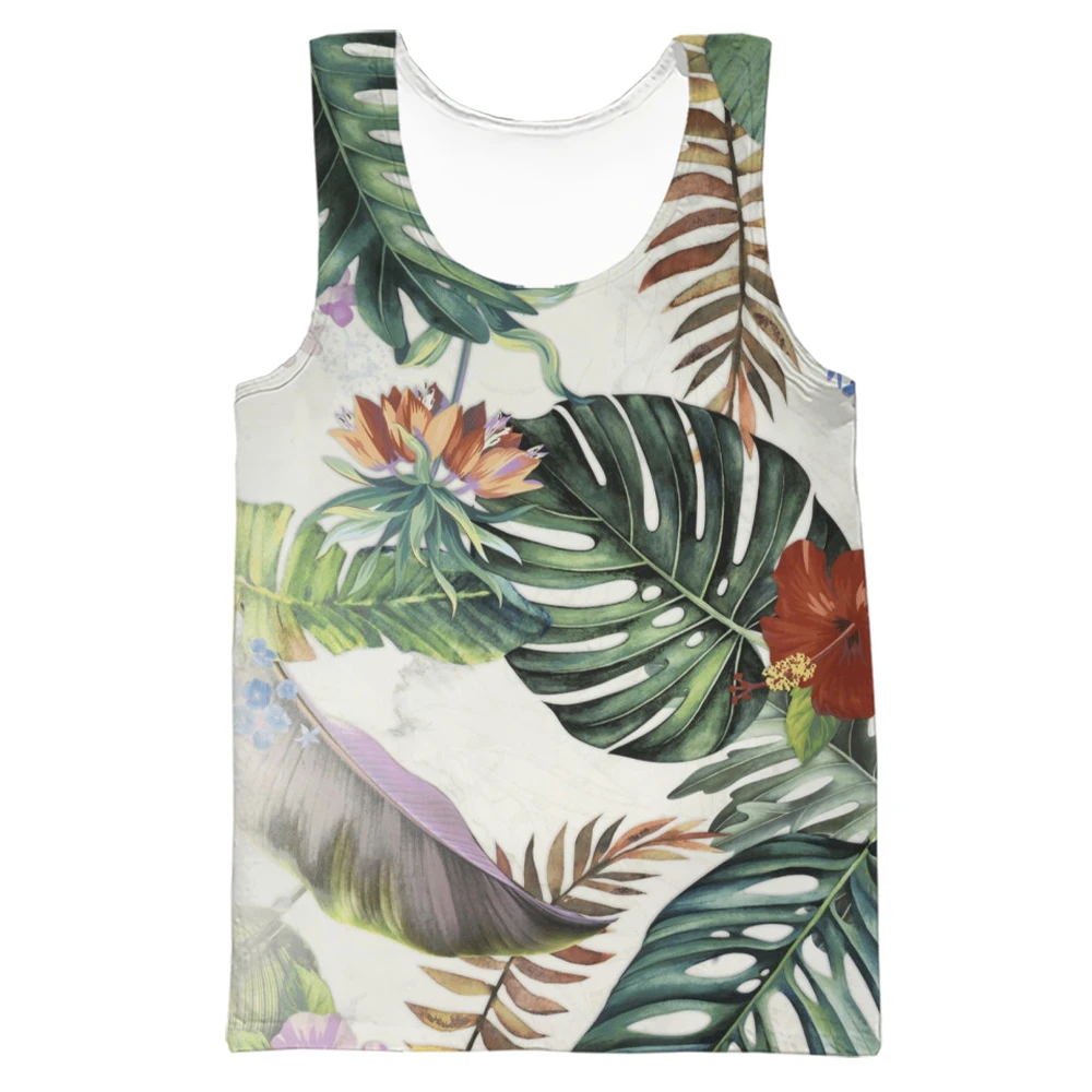 

Мужские модные майки CLOOCL, полинезийские тропические футболки с принтом листьев монстера, жилеты с 3D-графикой, спортивная одежда из полиэстера, мужская одежда