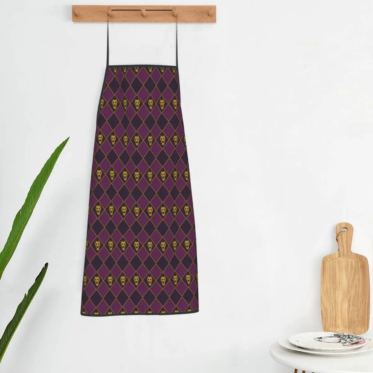 

Jojos Bizzare Adventures Killer Queen Apron Kira Yoshikage Skull Adult Home Kitchen Accessories Cleaning Aprons without Pocket