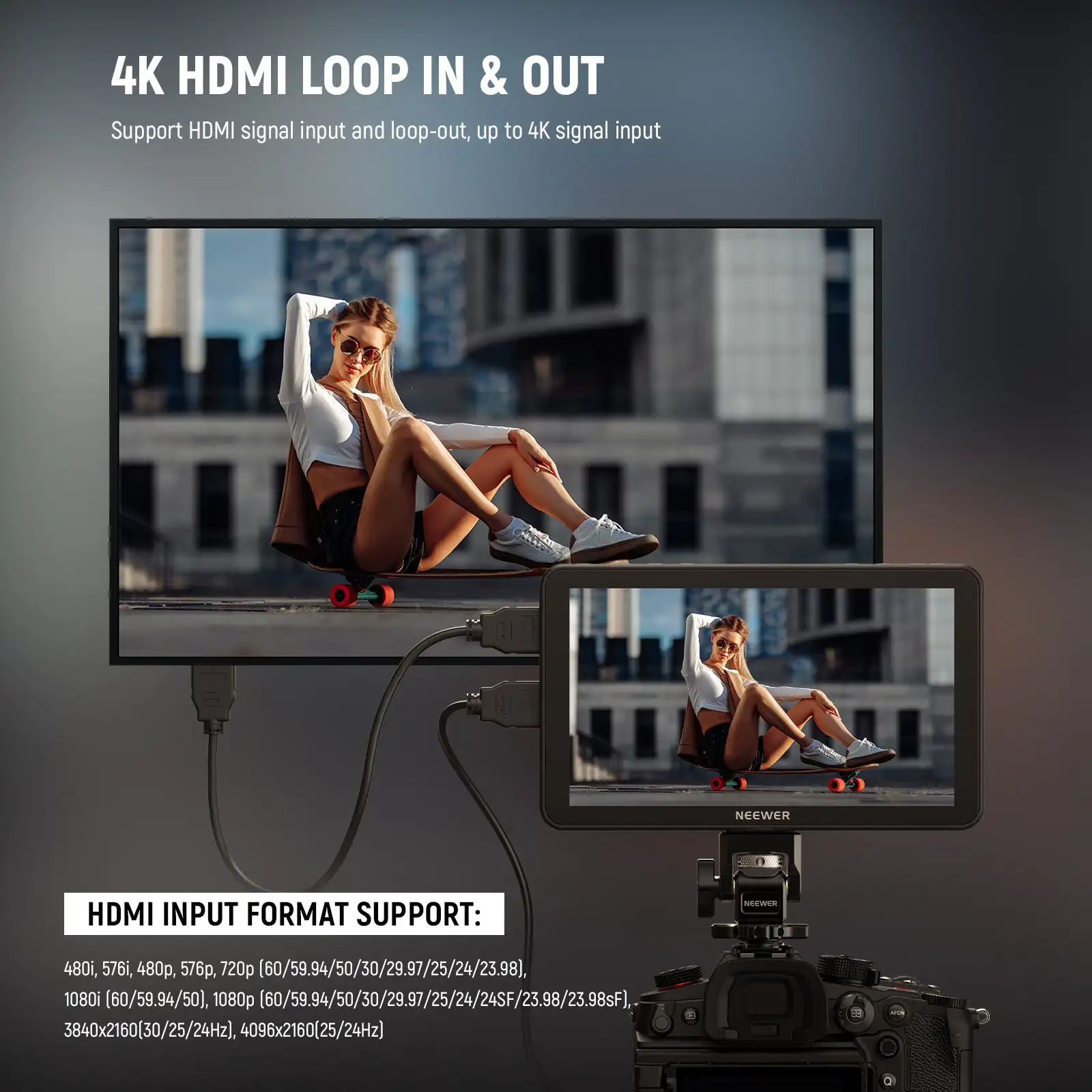 Монитор NEEWER F700 с сенсорным экраном 7 дюймов 4400 нит мАч