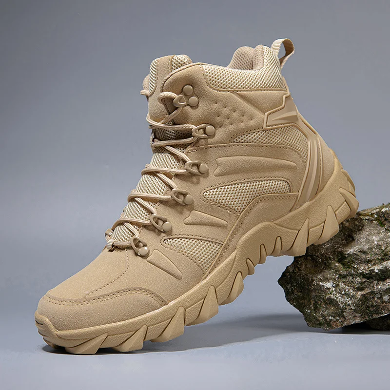 

Men Tactical Boots 2023 military boots men Desert Waterproof Work Safety Shoes Climbing Hiking Shoes botas militares hombres