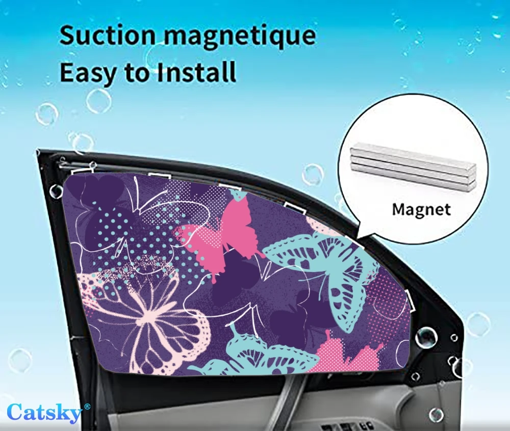

4 Pieces Privacy Car Window Sun Shades Magnetic Blackout Car Window Covers Car Curtains Car Window Sun Shades Covers Auto