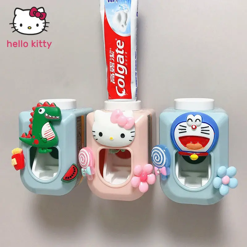 

Выдавливатель для зубной пасты Hello Kitty Loveliness, мультяшный Автоматический Дозатор зубной пасты, милый детский выдавливатель зубной пасты