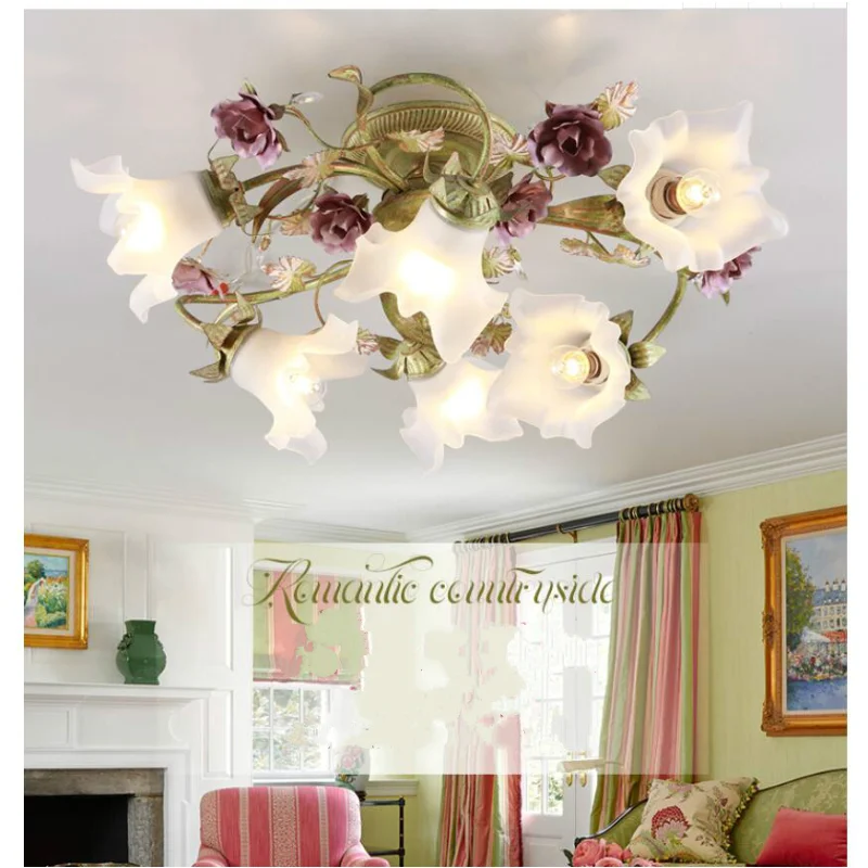 

Chandelier Led Art Pendant Lamp Light Floral D68cm H31cm 6L Ceiling Luxury Crystal Farmhouse Home Living Dining Room Hotel Lobby