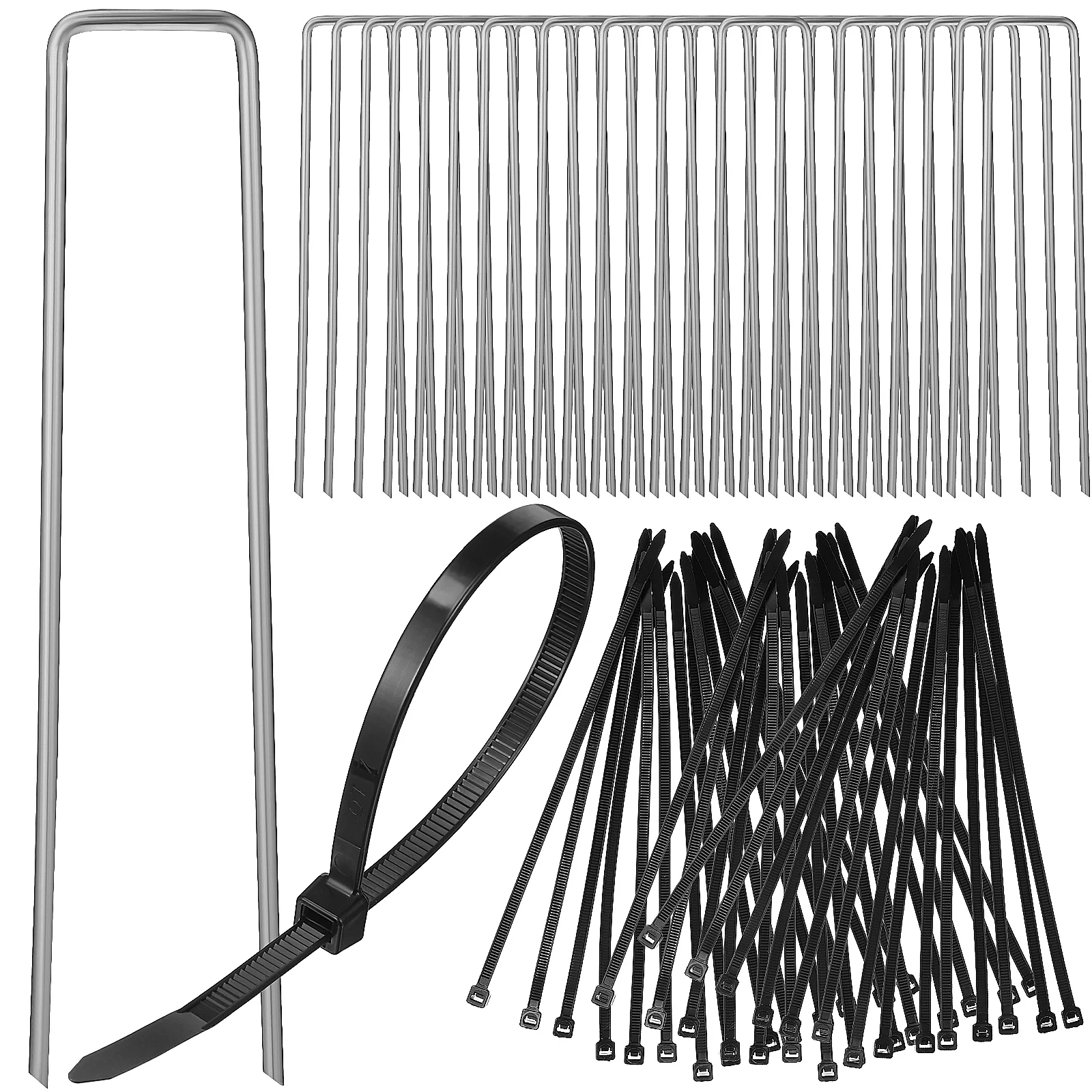 

50 Pcs Sod Pin Stakes Heavy Duty Trampoline Garden Stakes Plants Anchor Fence Pegs Astro Turf
