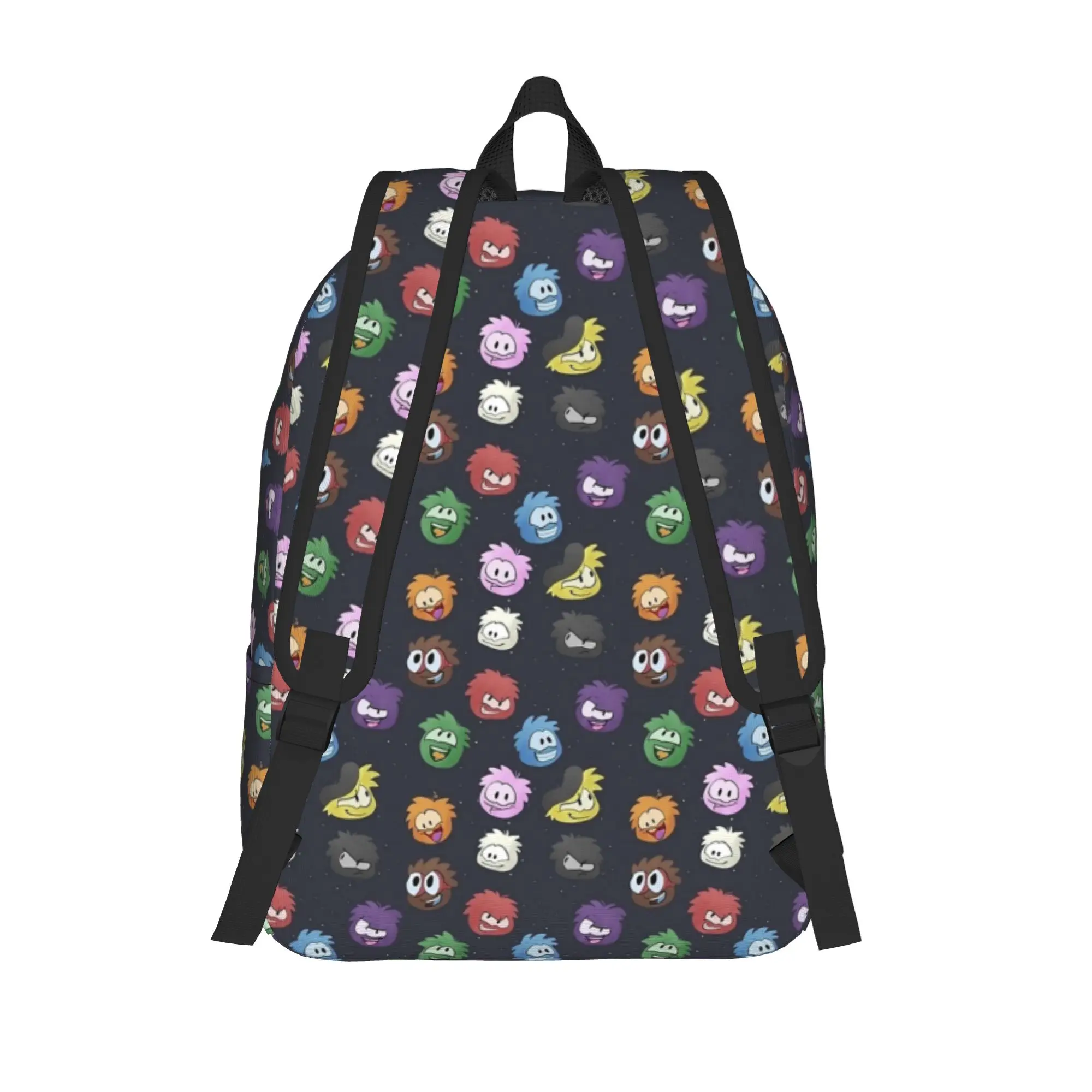 Фото Рюкзак Club Penguin Puffle Pattern для мужчин и женщин, модный студенческий рюкзак для походов и путешествий, сумка через плечо для колледжа с карманом №3