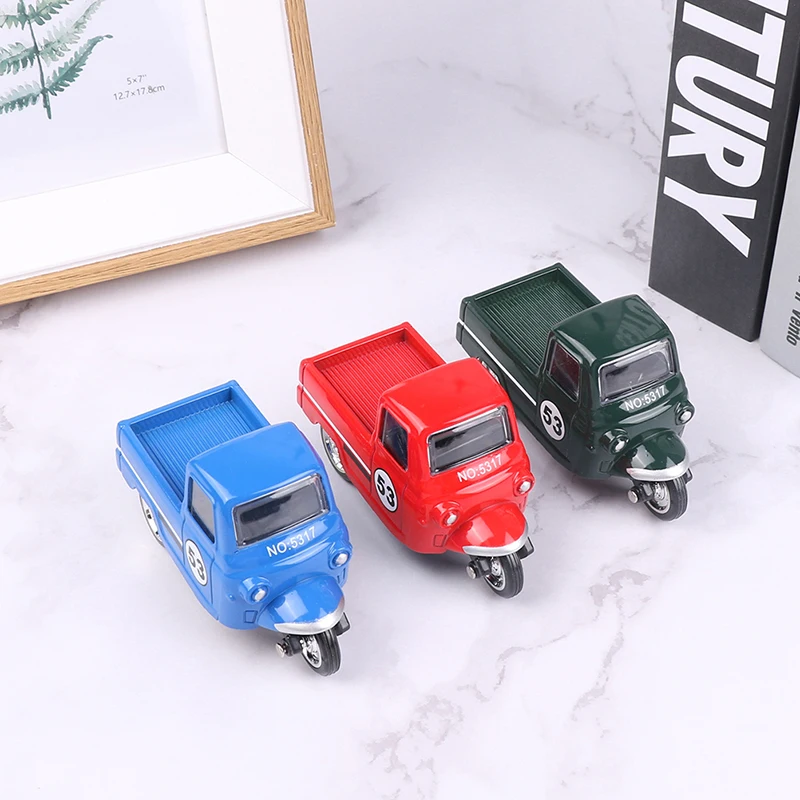 

Mini Portable Vintage Alloy Tricycle Motorcycle Model Simulation Collection Toys miniaturas para casa de muñecas accesorios