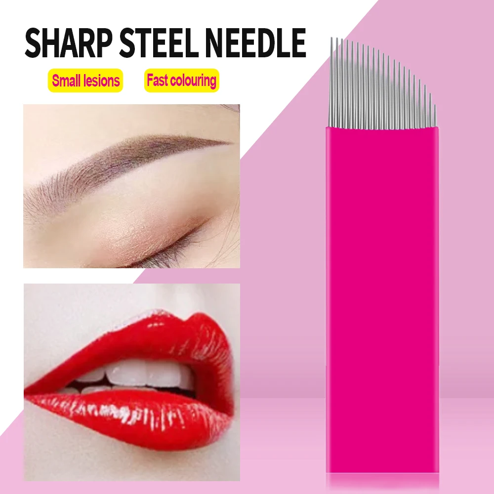 50 Шт. Nano Tebori Микроигольные Лезвия 0 16/0 18 Мм Черные Гибкие U-образные Татуировки