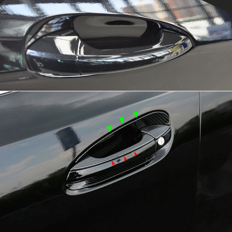 

Carbon Texture Car Exterior Door Handle / Bowl Cover Trim For Mercedes Benz C E GLK ML CLA Class W166 W117 X204 W204 W212 W246