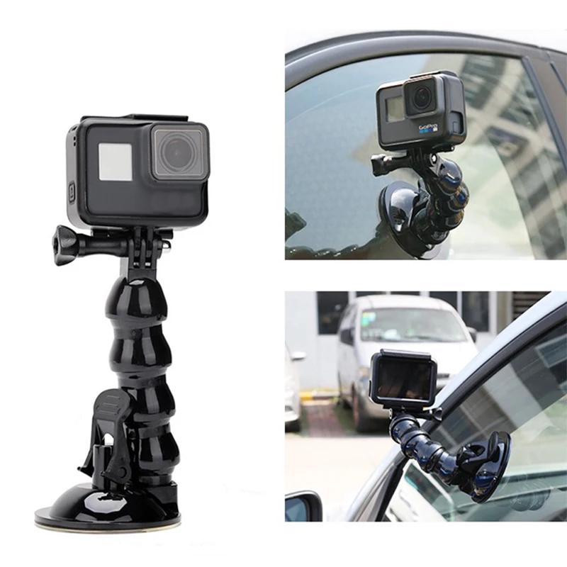 

Car Suction Cup Adapter Mount Holder Action Camera Accessories for DJI Action 2 OSMO Action for Gopro Hero 5/6/7/8 Black