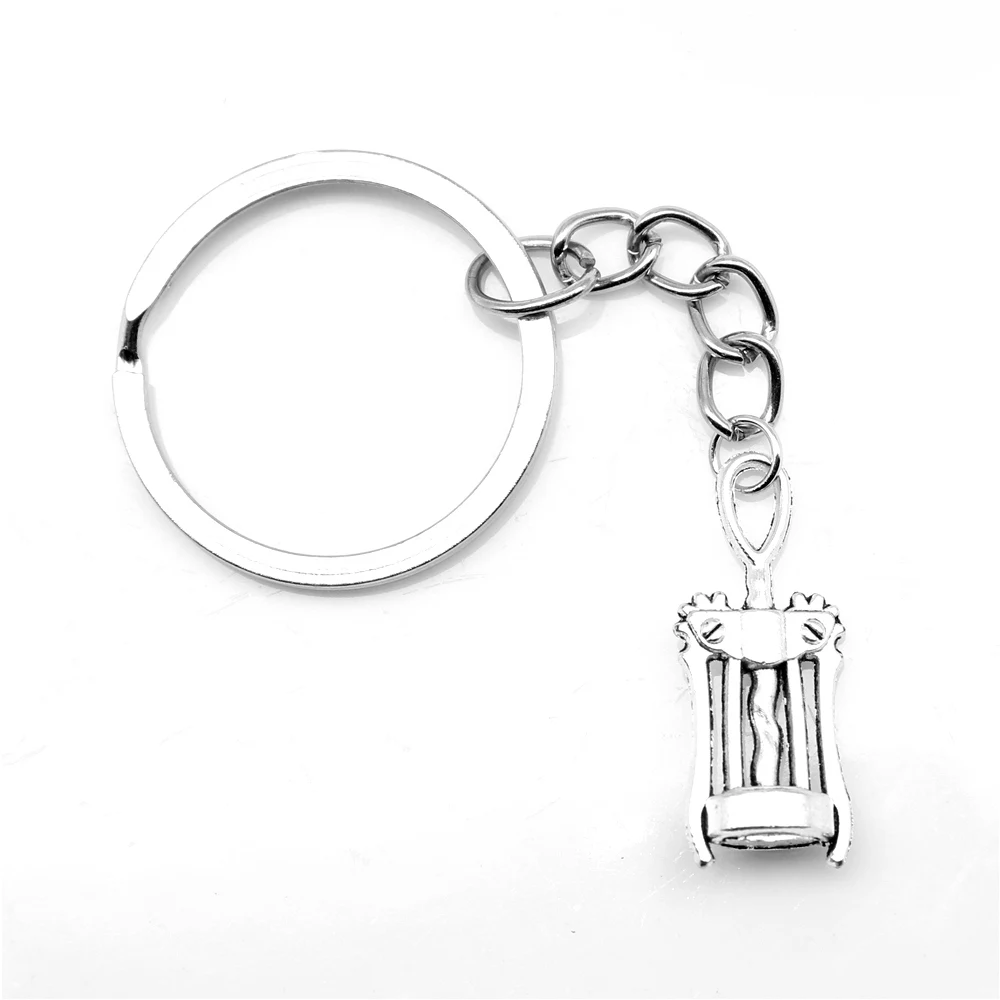 

1pcs Antique Silver Color 11x27mm Wine Bottle Tool Keychain Handmade Jewerly Diy