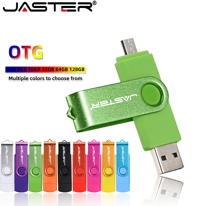 

Usb 2.0+OTG Jaster Usb flash drive for SmartPhone/Tablet/PC 4GB 8GB 16GB 32GB 64GB Pen drive High speed Plasticity Rotate 360