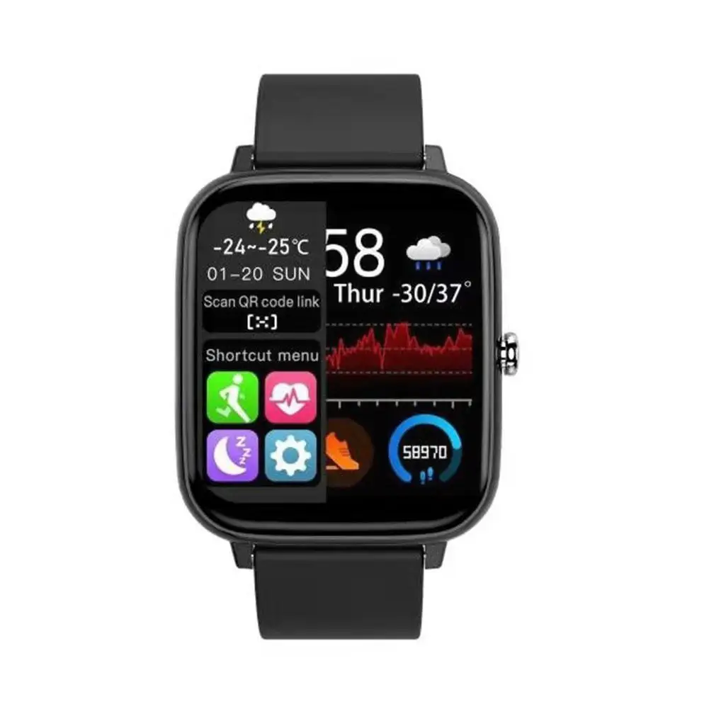 Smart Watch P6 Full Screen Answer Call Sport Fitness Dial Smartwatch Men Custom Tracker Gift Women E9Y9