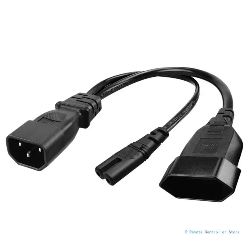 

BX0E C14 to C7 + EU4.0MM Y Splitter Power Plug Cord Single IEC 320 C14 to C7+EU4.0MM