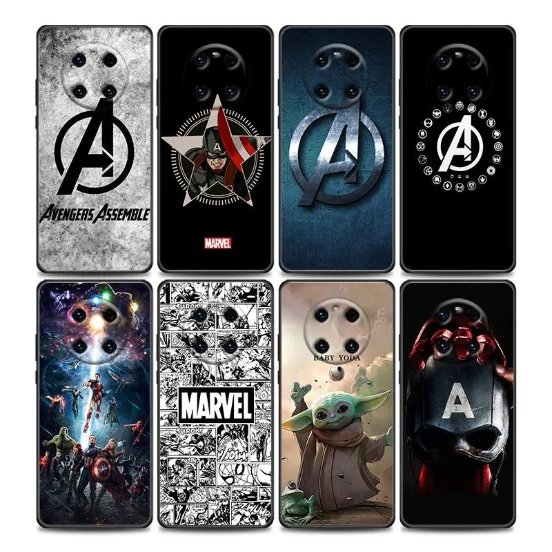 

Marvel Phone Case for Huawei Y6 Y7 Y9 2019 Y6p Y8s Y9a Y7a Mate 10 20 40 Pro Lite RS TPU Case Cover Marvel Captain America Heros