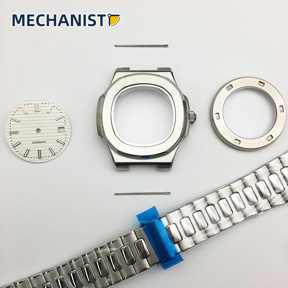 Mechanic 40MM Watch Accessories Kit NH35 Calibre Stainless Steel Waterproof Watch Case Sapphire Glass + Screw Handle enlarge