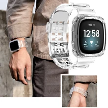 Gehäuse Band Gletscher Klares Band für Fitbit karszalag silikon karszalag átlátszó für fitbit umgekehrt 3 / fitbit sense uhren karszalag