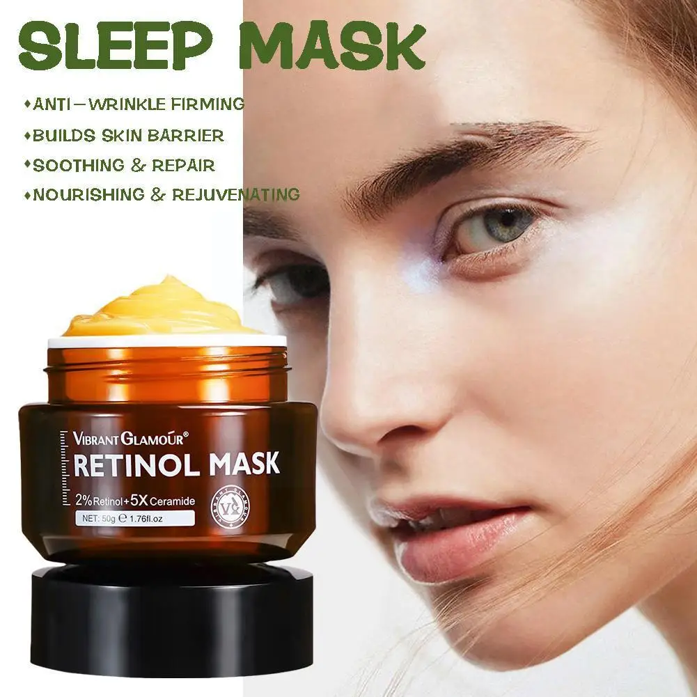 

Retinol Sleeping Mask Anti-Aging Firming Lifting Fade Nourish Lines Repair Care Fine Beauty Moisturizing Whitening Facial P2C4