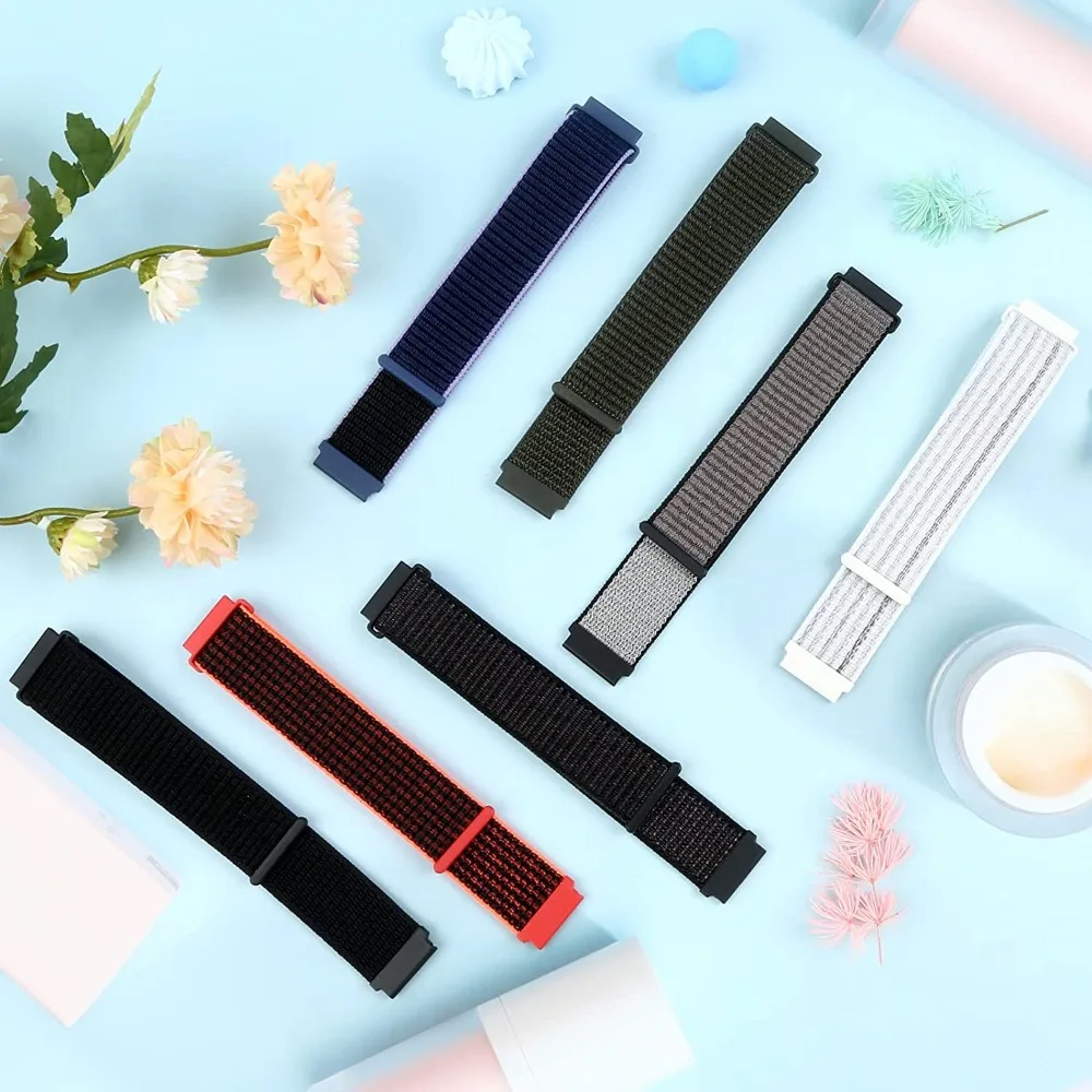 Фото Спортивный нейлоновый ремешок 20 мм 22 мм для Amazfit Balance 3-2-1, удобный дышащий ремешок для часов Amazfit Bip 6-5-Max/Active 3 2/Max №5