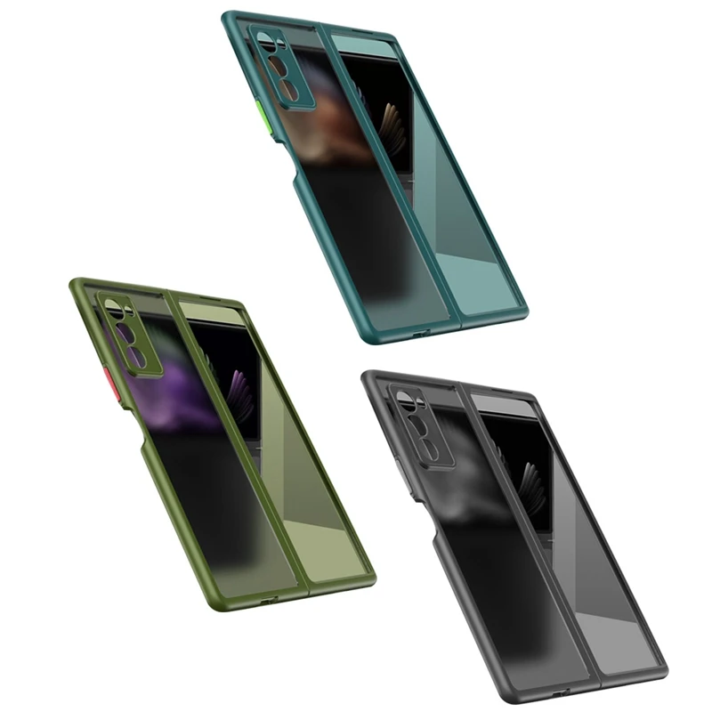 

Чехол для Samsung Galaxy Z, складывающаяся задняя крышка для телефона, матовый полупрозрачный чехол из ТПУ, жесткая прозрачная задняя крышка для ...