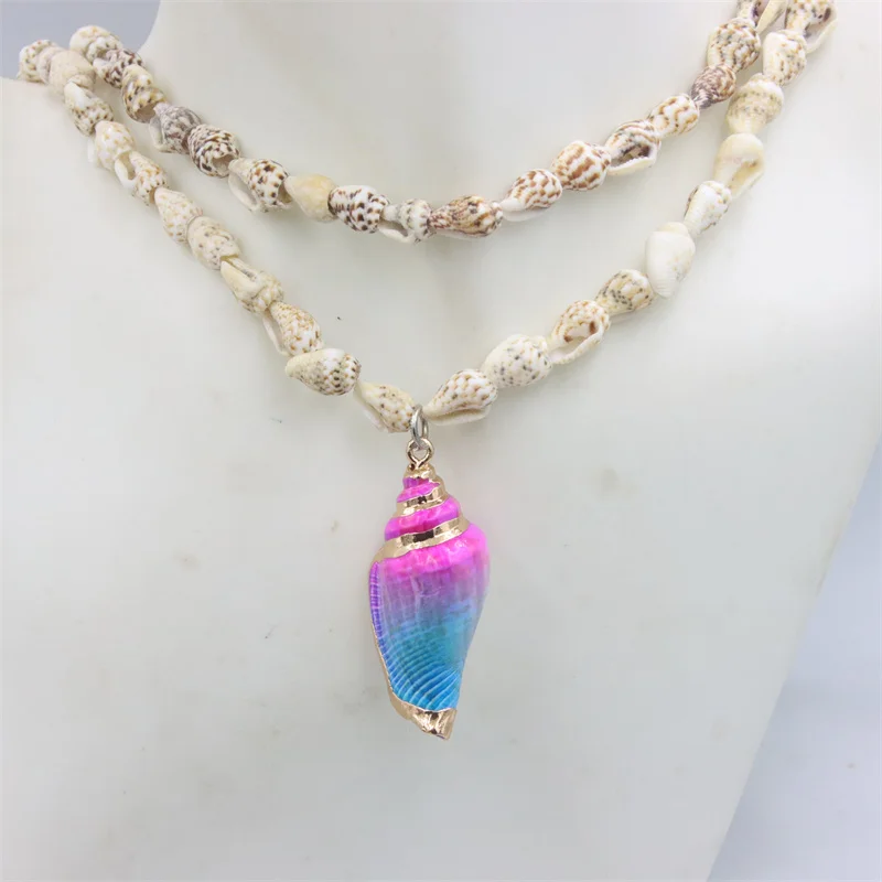 

Fashion Jewelry Natural Sea Snail Shape Shell Beads Making Longer Necklace Sweater Design For Charm Women Party Gift Accessories
