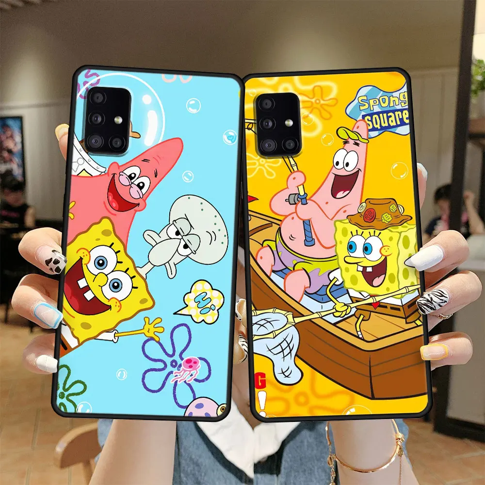 

SpongeBobs Cute Seabed Official Official Case Cover for Samsung Galaxy A12 A31 A21s A52 A51 A71 A32 A72 A91 Silicone Cell